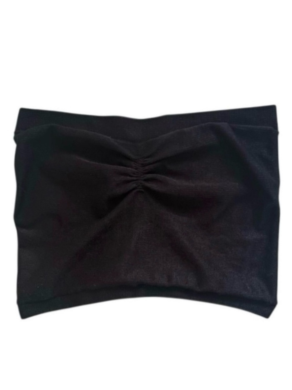 bebe Black Ruched Tube Top